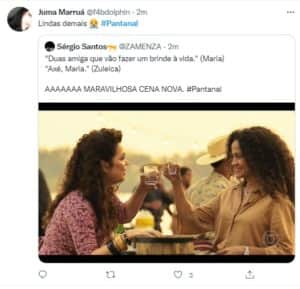 Sem rivalidade feminina: Zuleica e Maria ficaram amigas (Foto: Reprodução / Twitter) Sem rivalidade feminina: Zuleica e Maria ficaram amigas (Foto: Reprodução / Twitter)