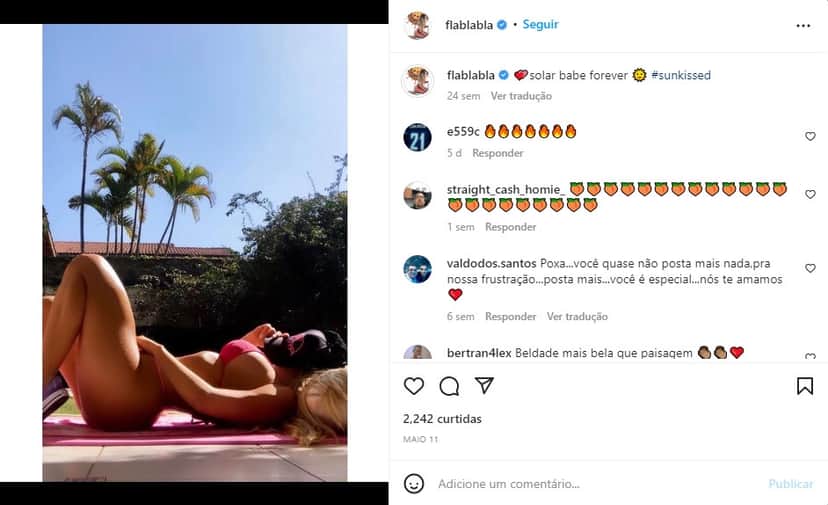 Flávia Botega surge de biquíni mostrando curvas sensuais - Foto; Reprodução Flávia Botega surge de biquíni mostrando curvas sensuais - Foto; Reprodução