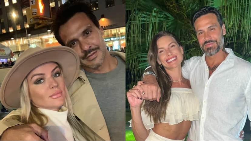 Os gêmeos Flávio e Gustavo com suas respectivas esposas Os gêmeos Flávio e Gustavo com suas respectivas esposas