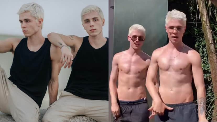 Os irmãos gêmeos também são tiktokers Os irmãos gêmeos também são tiktokers