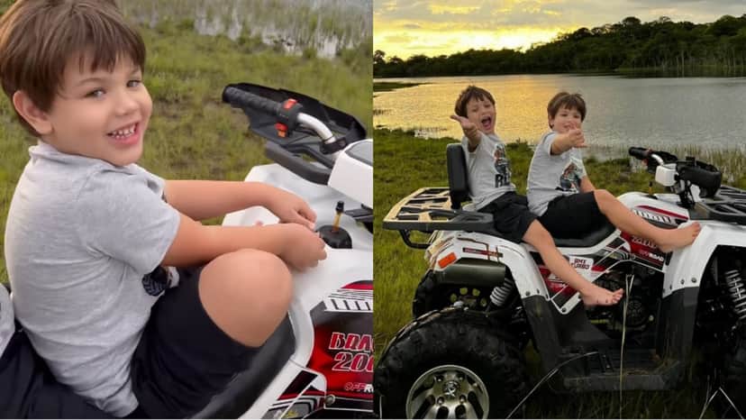 Gabriel e Samuel se divertem com o pai famoso em fim de tarde lindo Gabriel e Samuel se divertem com o pai famoso em fim de tarde lindo