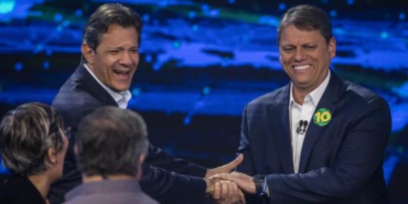 Tarcísio de Freitas não irá comparecer ao debate contra Fernando Haddad na Record (Reprodução: Band) Tarcísio de Freitas não irá comparecer ao debate contra Fernando Haddad na Record (Reprodução: Band)