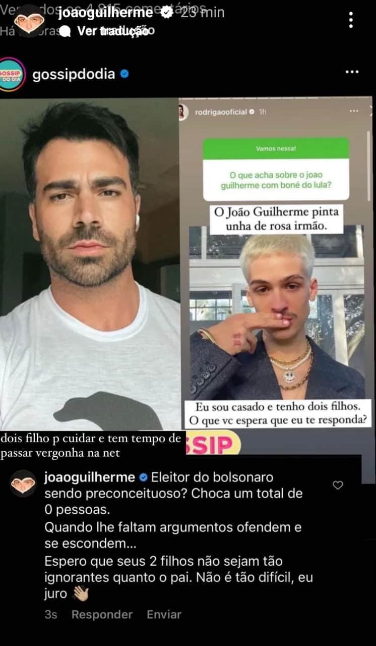 Postagem de Rodrigão com crítica ao filho do Leonardo, João Guilherme (Foto Reprodução) Postagem de Rodrigão com crítica ao filho do Leonardo, João Guilherme (Foto Reprodução)