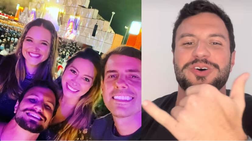 No Rock in Rio, sem que ninguém soubesse, Danilo estava lá com a atriz e amigos No Rock in Rio, sem que ninguém soubesse, Danilo estava lá com a atriz e amigos