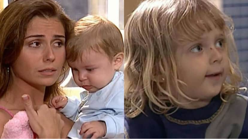 Bruninho (Andrey Beltrão) e Capitu (Giovanna Antonelli); Nina (Júlia Maggessi) 