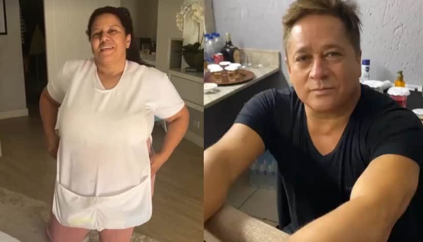 Abadia Cardoso, a empregada doméstica de Leonardo, respondeu aos questionamentos feitos por alguns seguidores de Poliana Rocha nas redes sociais (Foto Reprodução/Montagem/Internet) Abadia Cardoso, a empregada doméstica de Leonardo, respondeu aos questionamentos feitos por alguns seguidores de Poliana Rocha nas redes sociais (Foto Reprodução/Montagem/Internet)