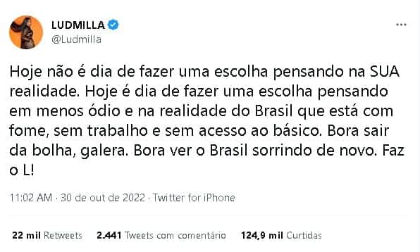 Ludmilla mandou recado e público viu suposta indireta para Virgínia Fonseca (Foto: Reprodução) Ludmilla mandou recado e público viu suposta indireta para Virgínia Fonseca (Foto: Reprodução)