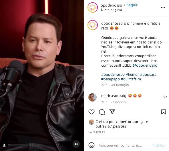 Marcão do Povo revelou conversa que teve com Silvio Santos em camarim (Foto: Reprodução/ Instagram) Marcão do Povo revelou conversa que teve com Silvio Santos em camarim (Foto: Reprodução/ Instagram)
