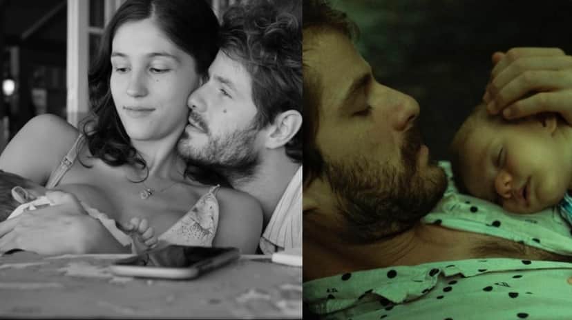 O galã da Globo com sua companheira Sabrina Samuel e o filho do casal O galã da Globo com sua companheira Sabrina Samuel e o filho do casal