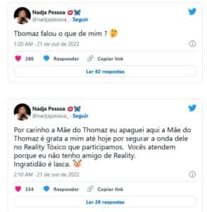 A influenciadora justificou o motivo de ter excluído a publicação (Foto: Reprodução / Twitter) A influenciadora justificou o motivo de ter excluído a publicação (Foto: Reprodução / Twitter)