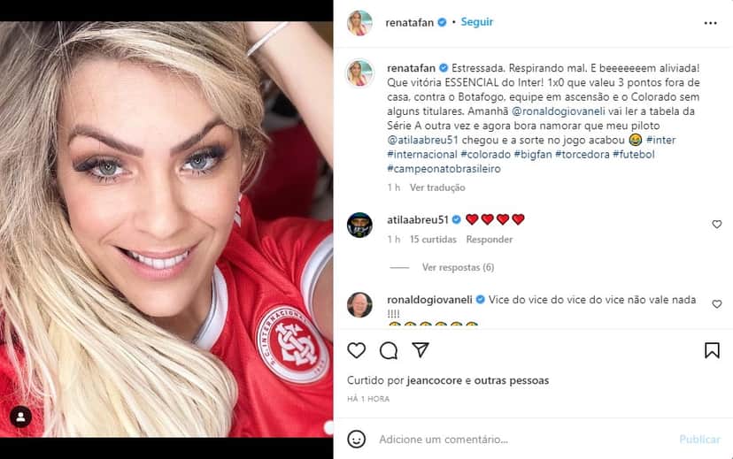 Renata Fan assume estresse - Foto: Reprodução Renata Fan assume estresse - Foto: Reprodução