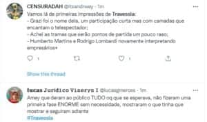 Público repercutiu estreia da nova novela das nove da Globo (Foto: Reprodução / Twitter) Público repercutiu estreia da nova novela das nove da Globo (Foto: Reprodução / Twitter)