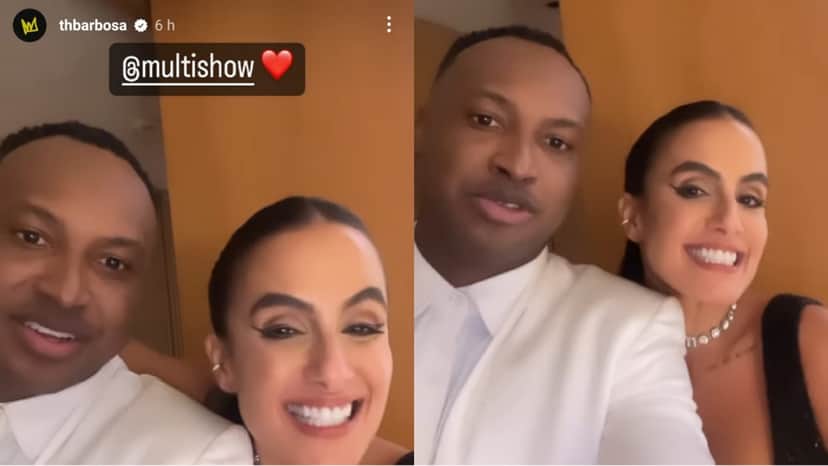 Thiaguinho faz vídeos ao lado de Carol Peixinho e revela a primeira vez dela no prêmio Multishow Thiaguinho faz vídeos ao lado de Carol Peixinho e revela a primeira vez dela no prêmio Multishow