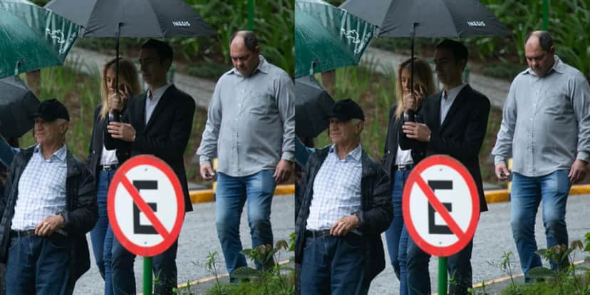 O jornalista sendo amparado por Ticiane Pinheiro - Foto: Reprodução O jornalista sendo amparado por Ticiane Pinheiro - Foto: Reprodução