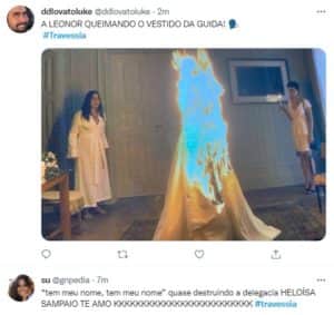 Público foi a loucura com vingança de Leonor contra irmã fura-olha (Foto: Reprodução / Twitter) Público foi a loucura com vingança de Leonor contra irmã fura-olha (Foto: Reprodução / Twitter)