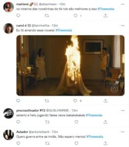Telespectador se empolgou com o segundo capítulo da novela das nove da Globo (Foto: Reprodução / Twitter) Telespectador se empolgou com o segundo capítulo da novela das nove da Globo (Foto: Reprodução / Twitter)