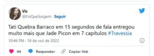 Público comparou atuação da funkeira com a de Jade Picon (Foto: Reprodução / Twitter) Público comparou atuação da funkeira com a de Jade Picon (Foto: Reprodução / Twitter)