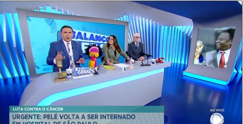 Gottino noticiou a nova internação de Pelé durante o Balanço Geral SP Gottino noticiou a nova internação de Pelé durante o Balanço Geral SP