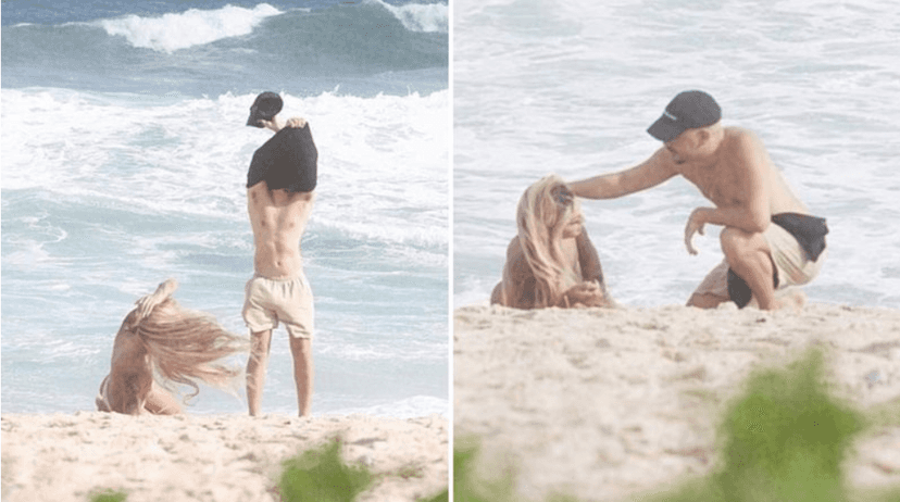 Pedro Sampaio e Pabllo Vittar tem flagra na praia em clima de intimidade no ar - Foto Reprodução Pedro Sampaio e Pabllo Vittar tem flagra na praia em clima de intimidade no ar - Foto Reprodução