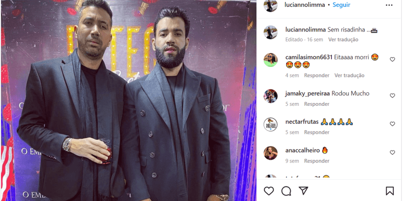 Postagem do irmão de Gusttavo Lima deu o que falar nas redes sociais (Foto Reprodução/Internet) Postagem do irmão de Gusttavo Lima deu o que falar nas redes sociais (Foto Reprodução/Internet)