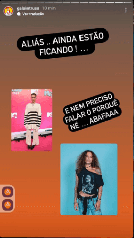 Perfil de fofocas no instagram afirma que o cantor Vitão e filho do cantor Leonardo estão tendo um caso amoroso as escondidas - Foto Reprodução Instagram Perfil de fofocas no instagram afirma que o cantor Vitão e filho do cantor Leonardo estão tendo um caso amoroso as escondidas - Foto Reprodução Instagram
