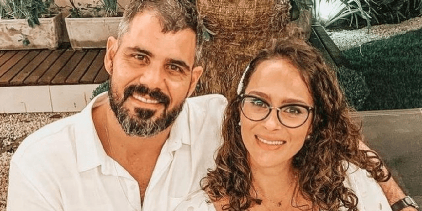 Juliano Cazarré e sua esposa (Foto: Divulgação)