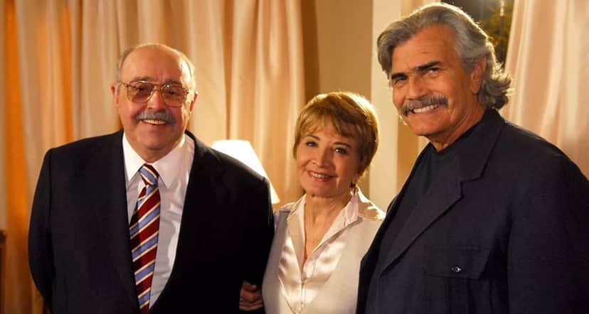 Mauro Mendonça, Glória Menezes e Tarcísio Meira nos bastidores de A Favorita Mauro Mendonça, Glória Menezes e Tarcísio Meira nos bastidores de A Favorita