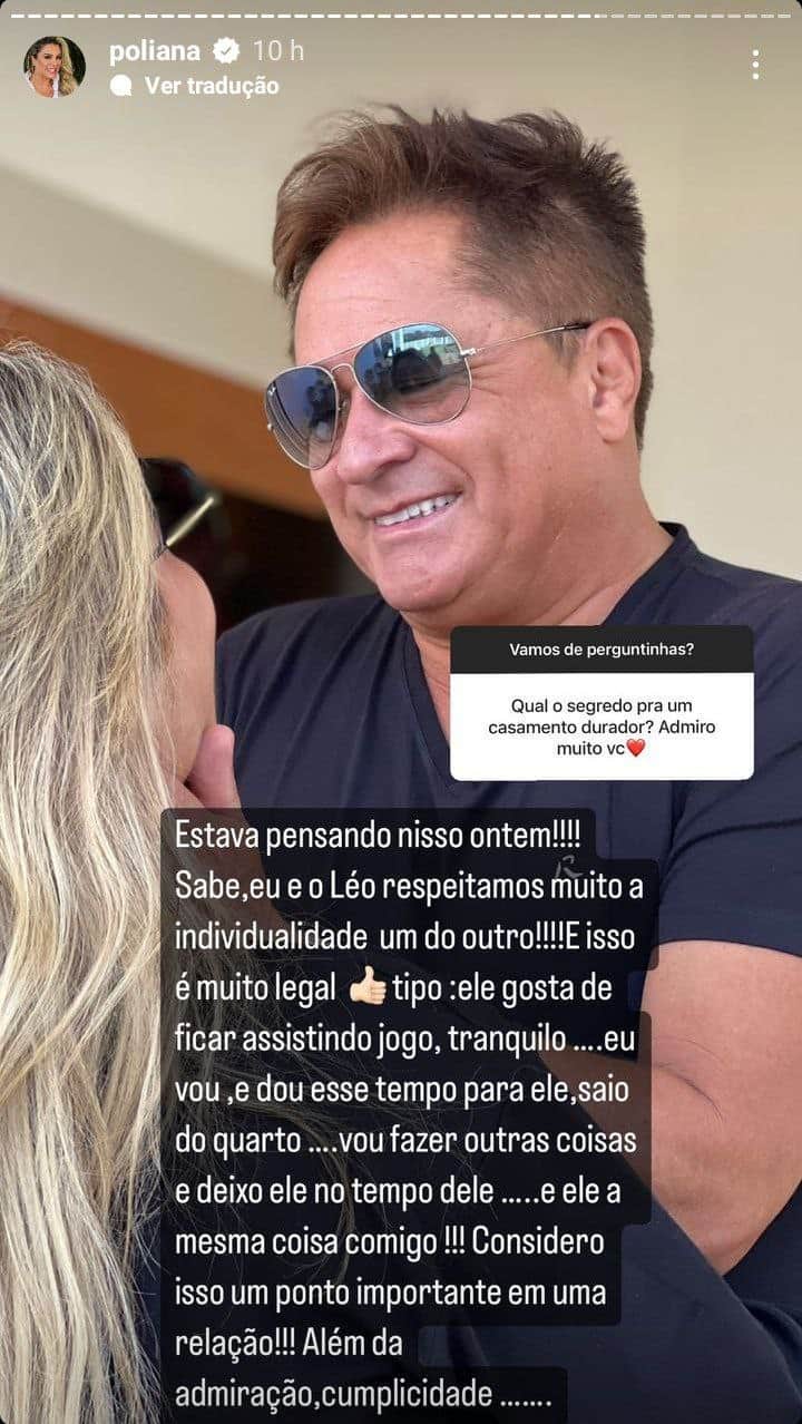 Poliana Rocha falou da relação com Leonardo (Foto: Reprodução/ Instagram) Poliana Rocha falou da relação com Leonardo (Foto: Reprodução/ Instagram)