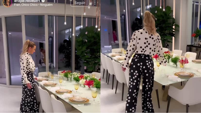 Ana Paula Siebert mostra sala de jantar luxuosa de apartamento de Miami Ana Paula Siebert mostra sala de jantar luxuosa de apartamento de Miami
