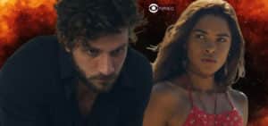 Travessia - Ari (Chay Suede) incorpora o 'cramulhão' e arma plano sórdido para se vingar de Brisa (Lucy Alves) (Foto: Reprodução / Globo / Montagem TV Foco) Travessia - Ari (Chay Suede) incorpora o 'cramulhão' e arma plano sórdido para se vingar de Brisa (Lucy Alves) (Foto: Reprodução / Globo / Montagem TV Foco)
