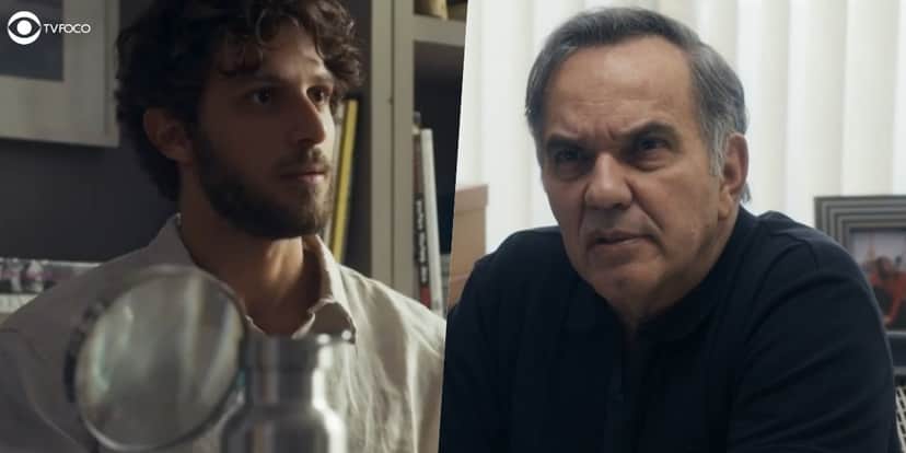 Ari está na mira de Guerra em Travessia (Foto: Reprodução/Globo/Colagem/Thais Teles) Ari está na mira de Guerra em Travessia (Foto: Reprodução/Globo/Colagem/Thais Teles)