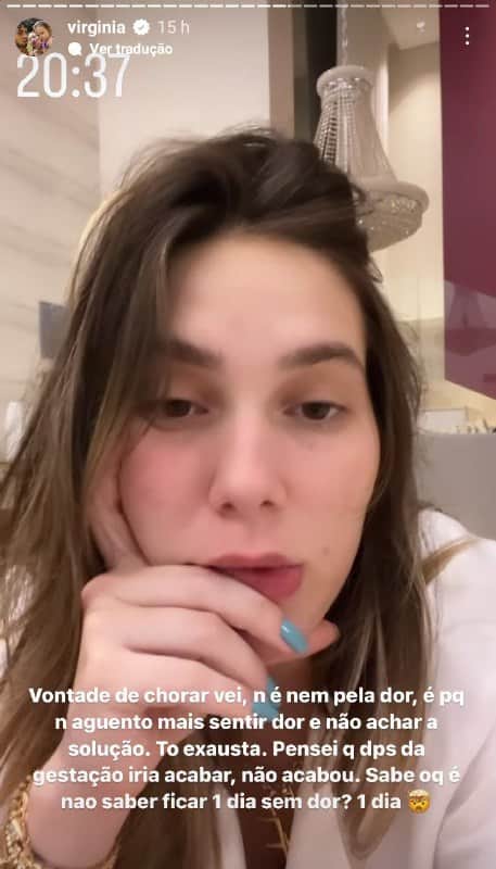 Virgínia Fonseca expôs sofrimento e voltou a reclamar de dores fortes (Foto: Reprodução/ Instagram) Virgínia Fonseca expôs sofrimento e voltou a reclamar de dores fortes (Foto: Reprodução/ Instagram)