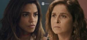 Travessia - Brisa (Lucy Alves) ressurge das cinzas, assombra Núbia (Drica Moraes) e toca o terror colocando a megera contra a parede (Foto: Reprodução / Globo / Montagem TV Foco) Travessia - Brisa (Lucy Alves) ressurge das cinzas, assombra Núbia (Drica Moraes) e toca o terror colocando a megera contra a parede (Foto: Reprodução / Globo / Montagem TV Foco)