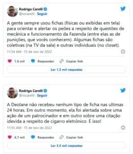 Rodrigo Carelli, veio a público se manifestar sobre ataques de manipulação no programa (Foto: Reprodução / Twitter) Rodrigo Carelli, veio a público se manifestar sobre ataques de manipulação no programa (Foto: Reprodução / Twitter)