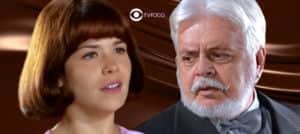Chocolate com Pimenta - Celina tenta desistir de casamento e Klaus ameaça sem dó (Foto: Reprodução / Globo / Montagem TV Foco) Chocolate com Pimenta - Celina tenta desistir de casamento e Klaus ameaça sem dó (Foto: Reprodução / Globo / Montagem TV Foco)