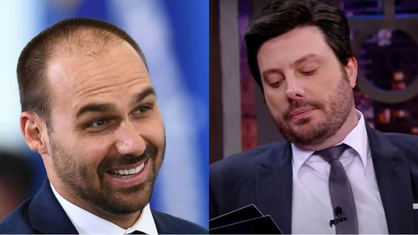 Eduardo Bolsonaro e Danilo Gentili Eduardo Bolsonaro e Danilo Gentili