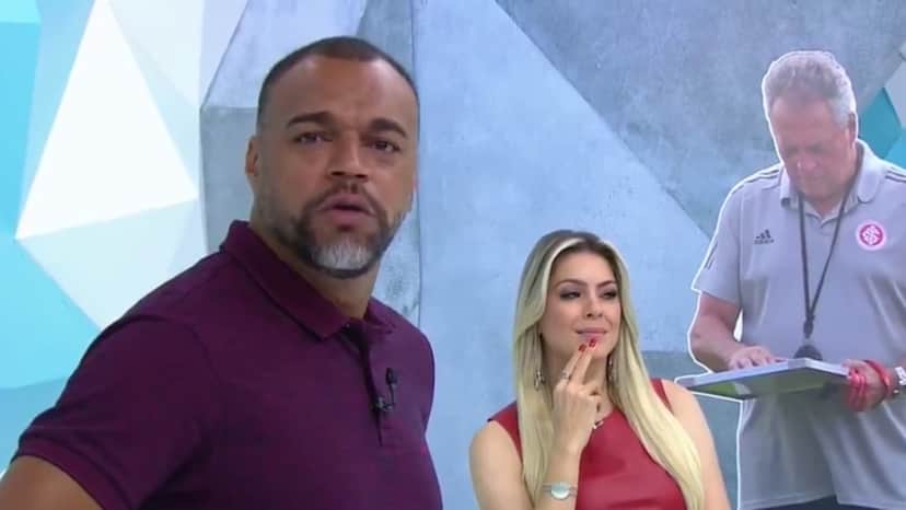 Denílson e Renata Fan tem longa parceria no Jogo Aberto (Reprodução/ Band) Denílson e Renata Fan tem longa parceria no Jogo Aberto (Reprodução/ Band)