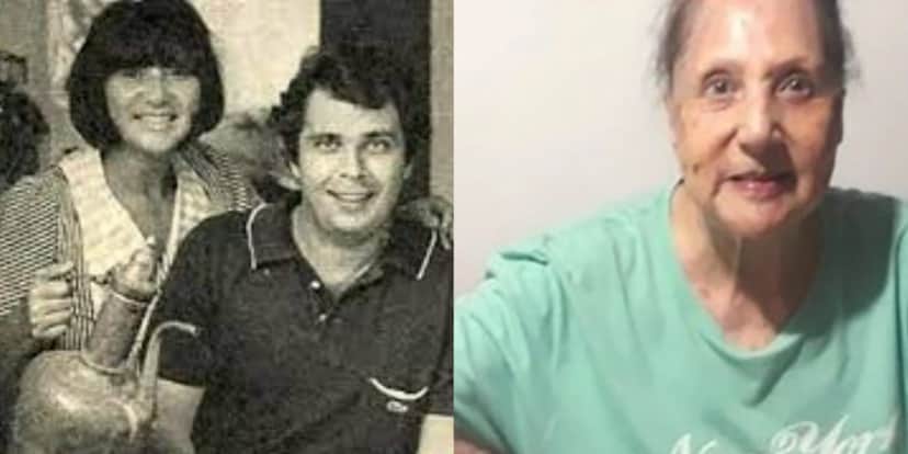 Dorinha Duval ao lado marido e ela atualmente - Foto: Reprodução Dorinha Duval ao lado marido e ela atualmente - Foto: Reprodução