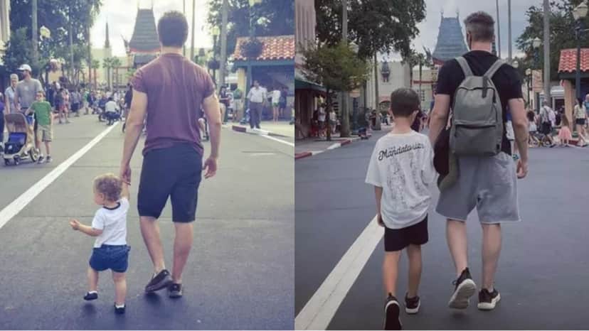Lucas Lima, marido de Sandy, anda com o filho Theo pequeno e atualmente, mais crescido Lucas Lima, marido de Sandy, anda com o filho Theo pequeno e atualmente, mais crescido