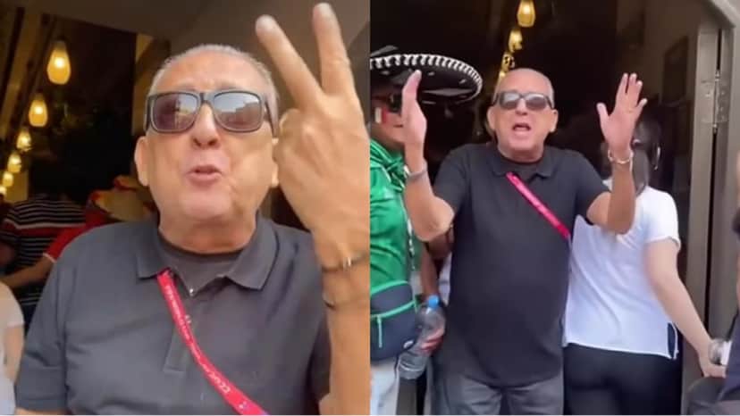 O apresentador da Globo comemora a derrota da Argentina contra a Arábia Saudita no meio dos marroquinos e viraliza (Reprodução/ Instagram) O apresentador da Globo comemora a derrota da Argentina contra a Arábia Saudita no meio dos marroquinos e viraliza (Reprodução/ Instagram)