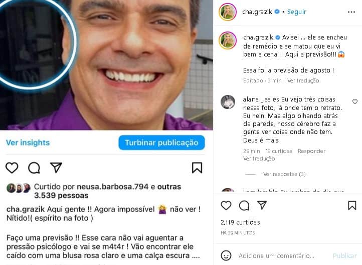 Guilherme de Pádua morreu e sensitiva afirmou que o ex-ator cometeu suicídio (Foto: Reprodução/ Instagram) Guilherme de Pádua morreu e sensitiva afirmou que o ex-ator cometeu suicídio (Foto: Reprodução/ Instagram)