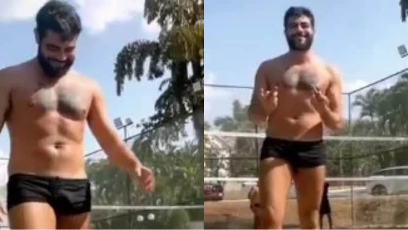 Henrique, da dupla Henrique e Juliano, aparece só de sunga em vídeo e membro pesado fica evidente Henrique, da dupla Henrique e Juliano, aparece só de sunga em vídeo e membro pesado fica evidente