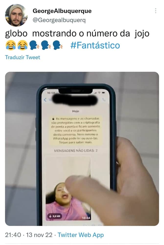 Tuiteiros repararam no número vazado pela Globo de Jojo e nao perdoaram a falha Tuiteiros repararam no número vazado pela Globo de Jojo e nao perdoaram a falha