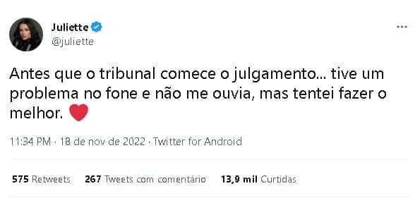 Juliette se explicou após julgamentos com sua voz e recebeu o carinho de seus milhões de fãs (Foto: Reprodução) Juliette se explicou após julgamentos com sua voz e recebeu o carinho de seus milhões de fãs (Foto: Reprodução)
