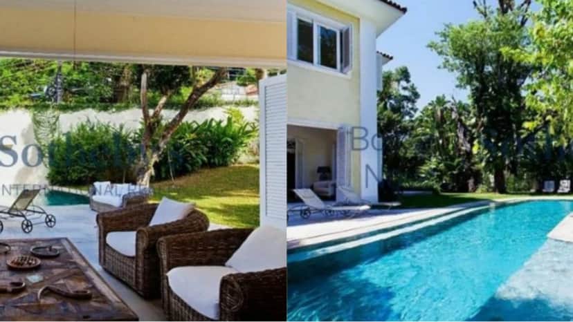 Jardim de inverno e piscina luxuosa compõe a mansão que foi vendida por R$ 55 milhões Jardim de inverno e piscina luxuosa compõe a mansão que foi vendida por R$ 55 milhões