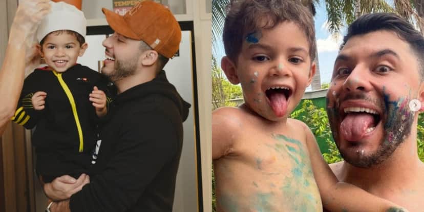 Murilo Huff e o filho, Léo - Foto: Reprodução Murilo Huff e o filho, Léo - Foto: Reprodução