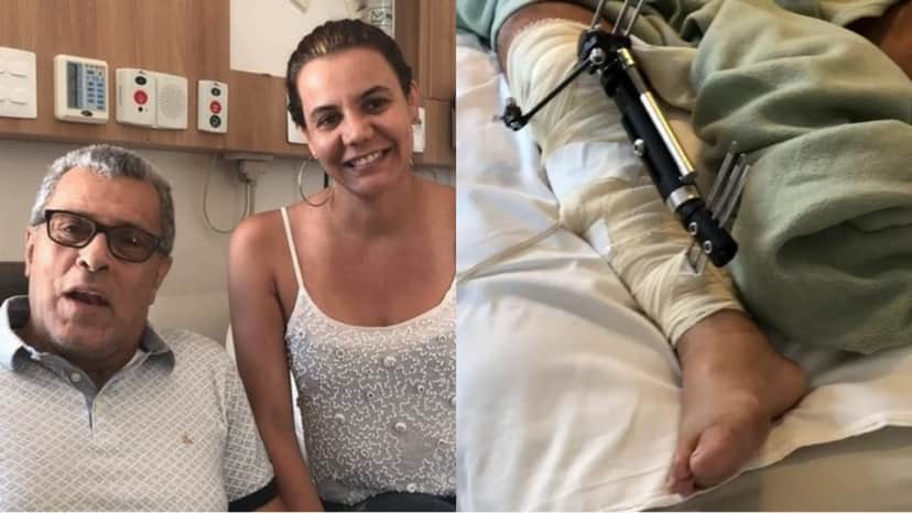O ator Raymundo de Souza teve apoio da esposa, Fabrícia Oliveira, emdura batalha de recuperação O ator Raymundo de Souza teve apoio da esposa, Fabrícia Oliveira, emdura batalha de recuperação