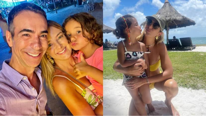 O contratado da Globo com sua esposa Ticiane Pinheiro e a filha menor, Manuella O contratado da Globo com sua esposa Ticiane Pinheiro e a filha menor, Manuella