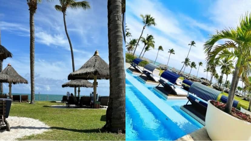 Área externa do resort absurdo que os famosos se hospedaram para curtir uma folga em família Área externa do resort absurdo que os famosos se hospedaram para curtir uma folga em família