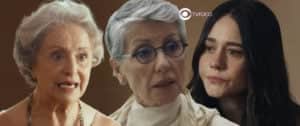 Travessia - Cotinha se espanta com descoberta, Cidália dá ordem para Ari e Guida esconde arma (Foto: Reprodução / Globo / Montagem TV Foco) Travessia - Cotinha se espanta com descoberta, Cidália dá ordem para Ari e Guida esconde arma (Foto: Reprodução / Globo / Montagem TV Foco)